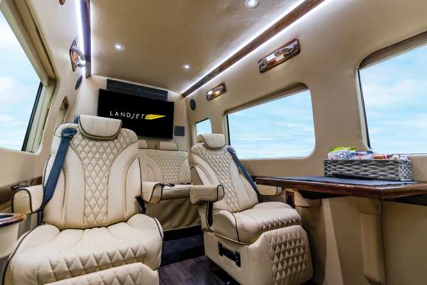 Photo of Interior shot of a LandJet vehicle.