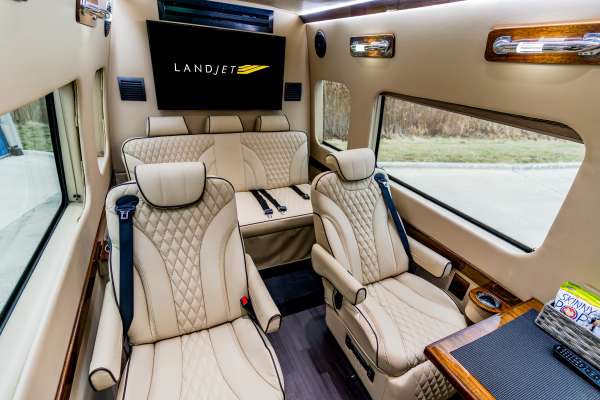 Photo of Interior shot of a LandJet vehicle.